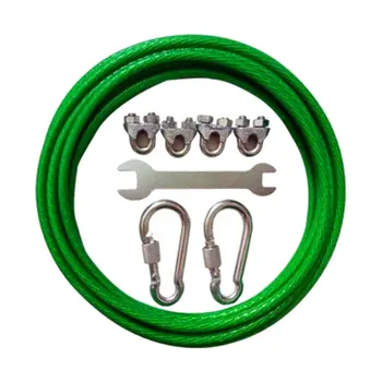 

1 Set Clotheslines Rustproof Practical Laundry Clothesline Clothes Drying Wire Rope for Outdoor Indoor Camping (Random Color)