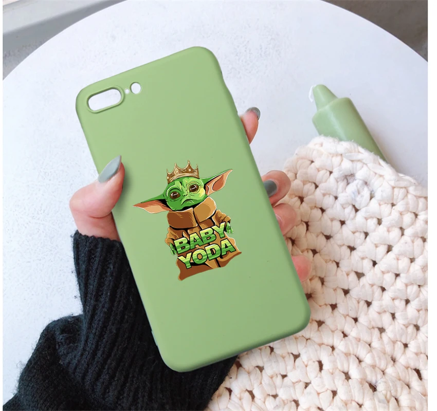 Baby yoda meme милый мягкий силиконовый цветной чехол для телефона для iPhone 6S 7 8 6plus 7 plus 8plus XR XS XSMAX 11 Pro - Цвет: LHSR-24359