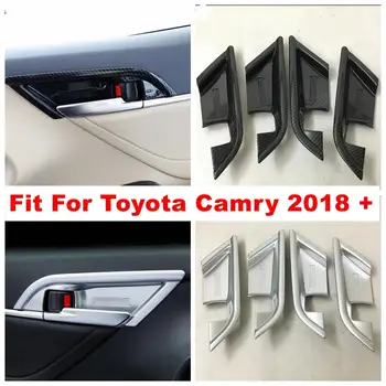 

Inner Car Door Pull Doorknob Handle Hand-clasping Bowl Frame Decoration Cover Trim Fit For Toyota Camry XV70 2018 2019 2020 ABS