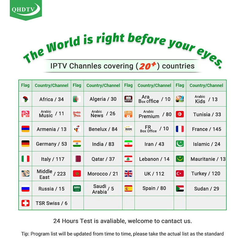  Leadcool QHDTV IPTV Box French Arabic IPTV 1 Year Subscription Code Smart Android Netherlands Franc - 32834901982