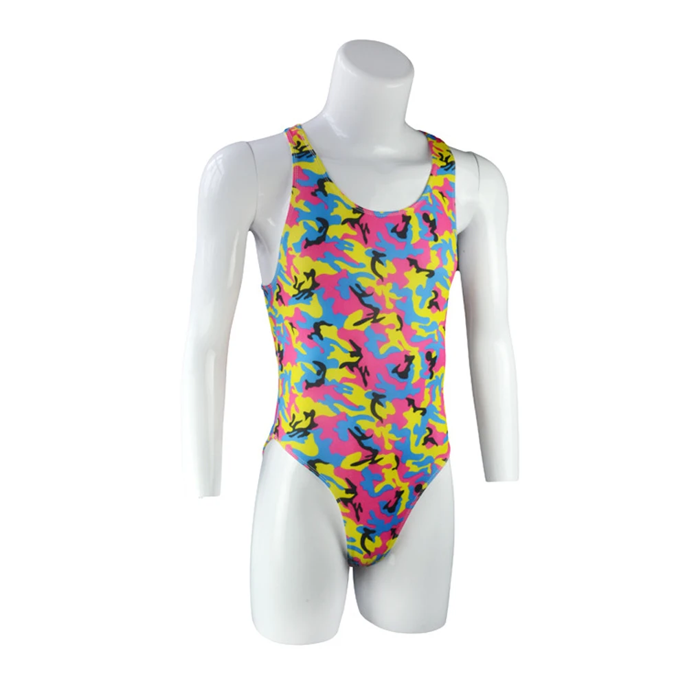 Сексуальное мужское нижнее белье боди с камуфляжным принтом стринги mankini