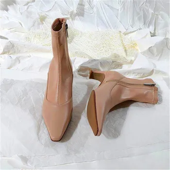 

popular Botins de borracha botins mujer botas de salto alto sapatos de salto alto para mulheres