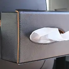 Высококачественный универсальный автомобильный подлокотник коробка спинки сиденья полиуретановая кожа коробка бумажная упаковка Органайзер контейнер для салфеток