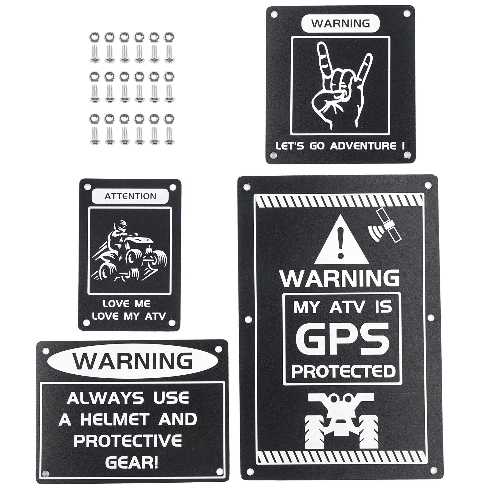 Atv Fender Warning Tag Plates Badges Decals Stickers For ...