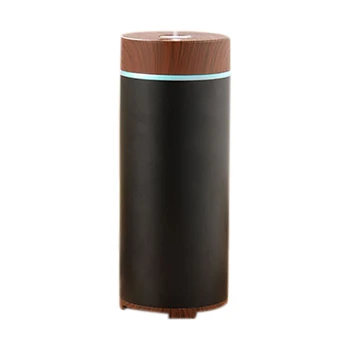 

Aluminum Alloy+Wood Mini Air Humidifier Usb Charging Aromatherapy Essential Oil Aroma Diffuser Home Office Black