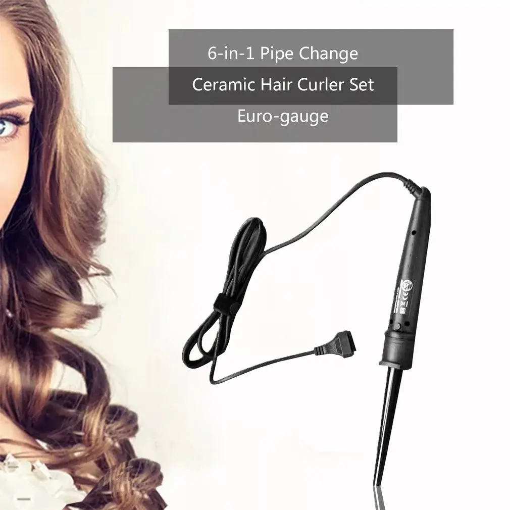 Multifunctional 6 In 1 Ceramic Rotating Hair Curler Hair Curling Roller Wand Hair Curler Fashion Styling 1 Multifunctional 6 In 1 Ceramic Rotating Hair Curler Hair Curling Roller Wand Hair Curler Fashion Styling 3