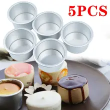 Cake-Baking-Mold Mini Small-Size Aluminum-Alloy with Removable-Bottom Food-Grade 5pcs-Set