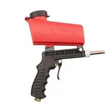 21lbs портативный пневматический пескоструйный аппарат, гравитационная пескоструйная машина, миниатюрный пневматический Пескоструйный набор, устройство для обработки ржавчины, красный цвет