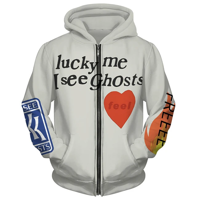 Lucky Me I See Ghost Zipper Hoodie 1