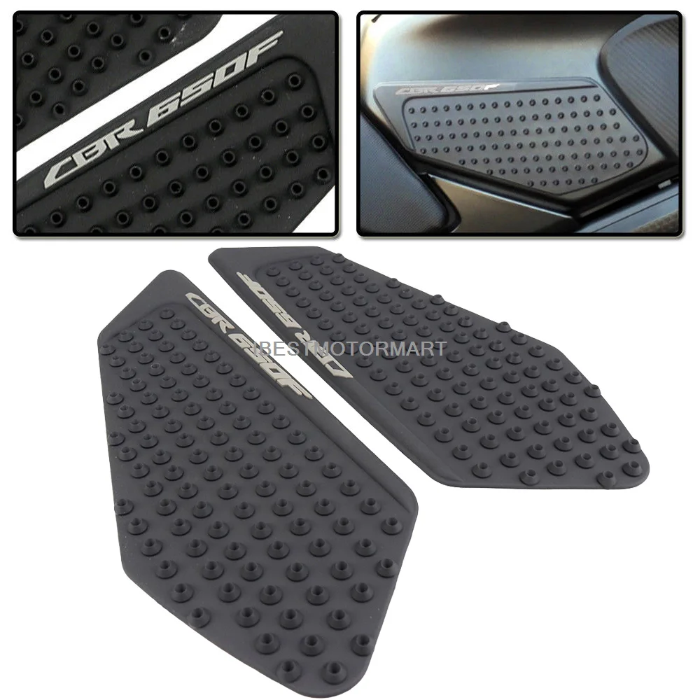 

For 14-17 Honda CBR650F CBR 650F 2014-2017 Anti Slip Tank Pads Side Gas Knee Grip Traction Pads Protector Sticker + 1x Decal