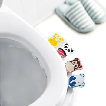 

Bathroom Toilet Seat Pad Cover Lifter Lift Handle Sticker Self-Adhesive Cute Cartoon Design Lift Toilet Seat Cover Avoid Touch