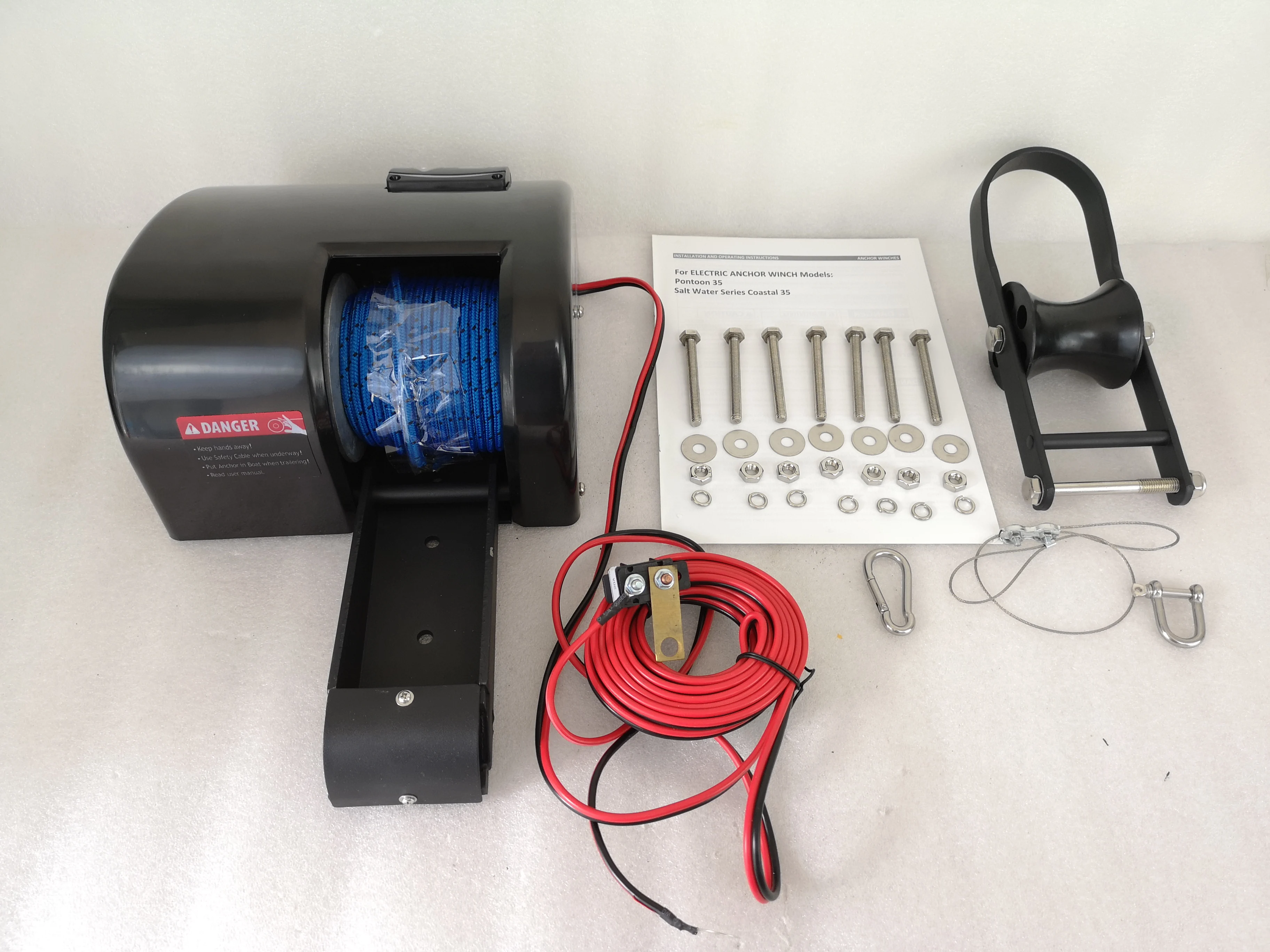 12V Стандартный Якорная Лебедка 35Lb для пресноводные морские лодка понтон
