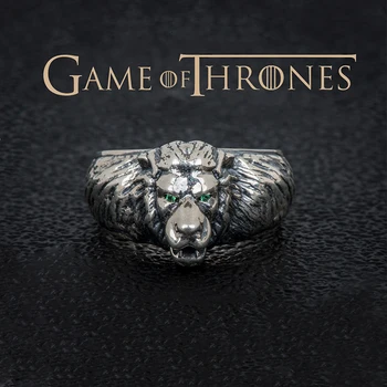 

Game OfThrones House Lannister Hear Me Roar Lion 925 Sterling Silver Ring For Men Cosplay Props Punk Jewelry Gifts For Boyfriend