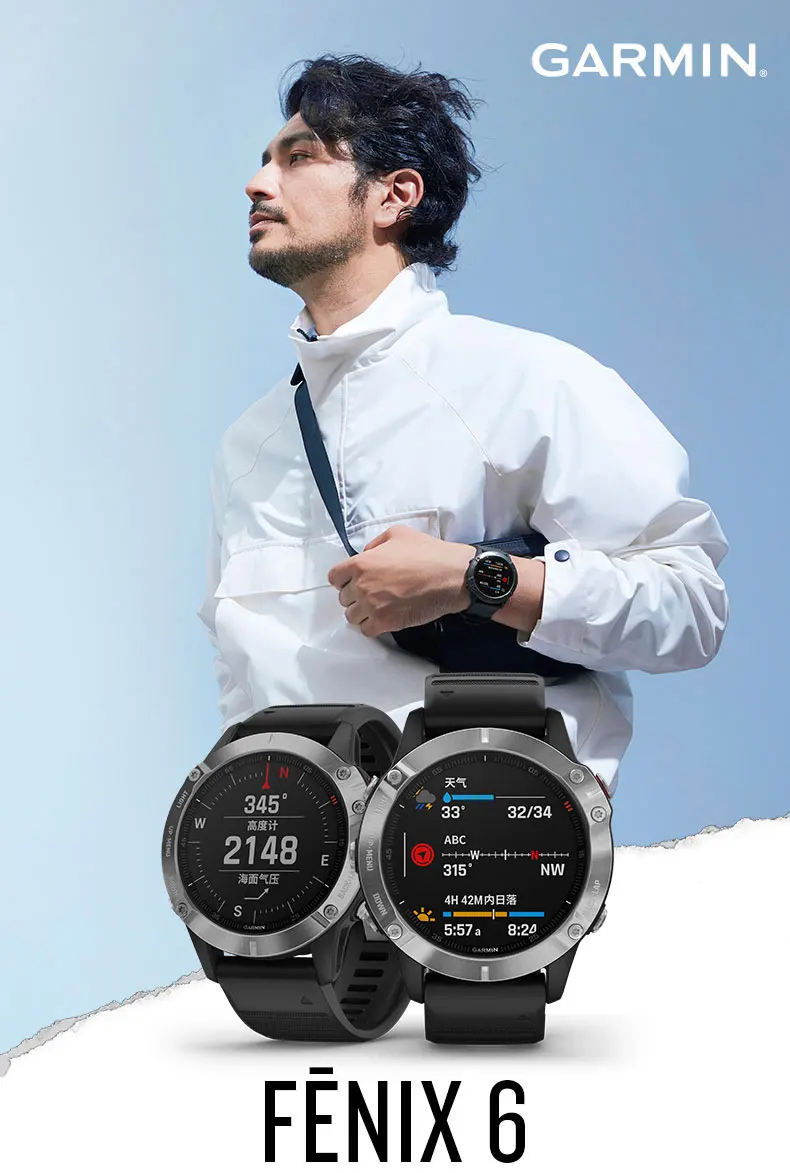 Gps Смарт-часы Мужские Garmin Fenix 6, с регулировкой тепла и высоты V02 Max, импульсные датчики Ox и тренировка нагрузки фокус Смарт-часы