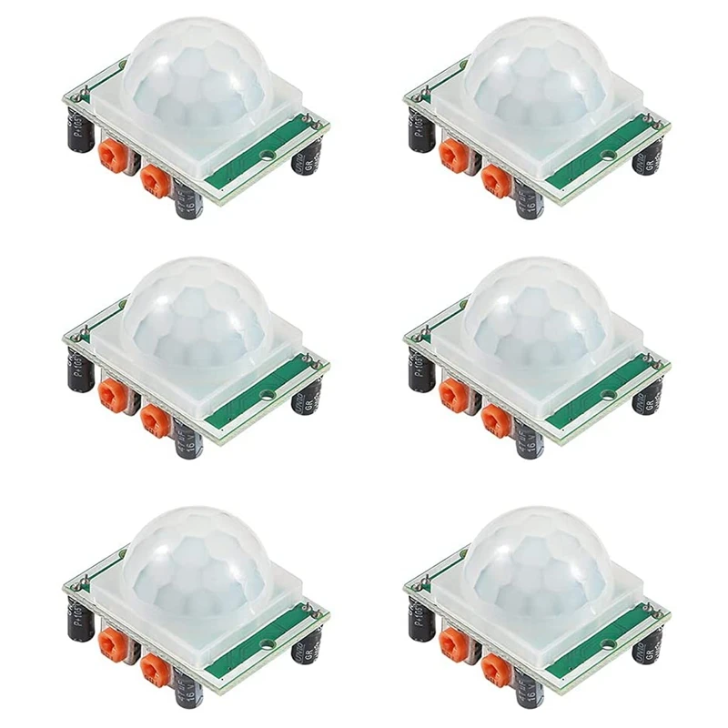 6Pcs Hc Sr501 Pir Sensore A Infrarossi Ir Modulo Di Movimento Del Corpo Umano Per Arduino Raspberry Pi