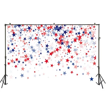 

HuaYi wonderful colorful stars decoration white background photography backdrops for newborn photoshoot photography XT-6450