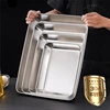 Stainless Steel Rectangular Food Storage Tray Baking Pans Deep Plates Container Kitchen Organizer 1