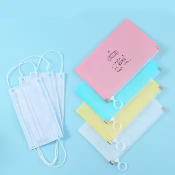 

ZIP Lock Face Mask Storage Case Storage Bag Portable Face Mask Clip -dirty -proof Mask Storage Box Organizer