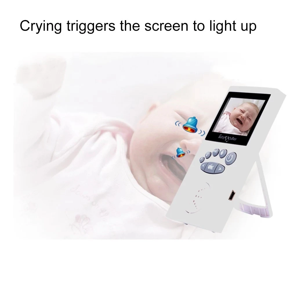 2.4 Inch Wireless TFT LCD Video Baby Monitor Infrared Night-Vision Real-Time Temperature Two-Way Audio Lullabies Baby Nanny Secu