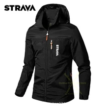 

Strava Cycling Jacket Thin Men's Winter Jacket Waterproof Windproof Jacket Cycling Clothing Bike Jacket Hooded Bicycle Jacket