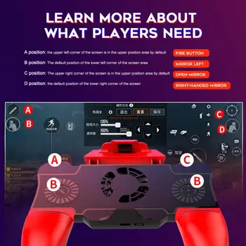 

CoolingGame Handle Gamepad Joystick Wireless Bluetooth For PUBG Mobile Phone Game Pad Firing Aid Stand With Fan Game Controller