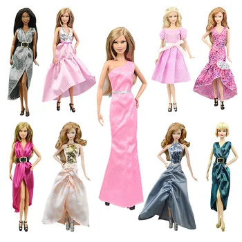 

1 Set Of Stylish Multi-Color Slim Evening Dresses Suitable For Cocktail Daily Casual Clothing Accessories Barbiees Clothes