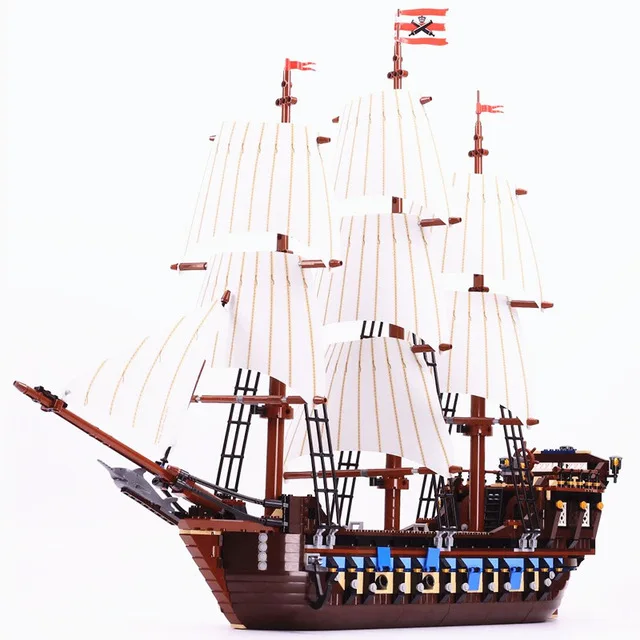 Lepinblocks 16016 16006 22001 строительные блоки летающие голландские Пираты Карибского корабля имперские военные корабль 10210 Кирпичи Игрушка