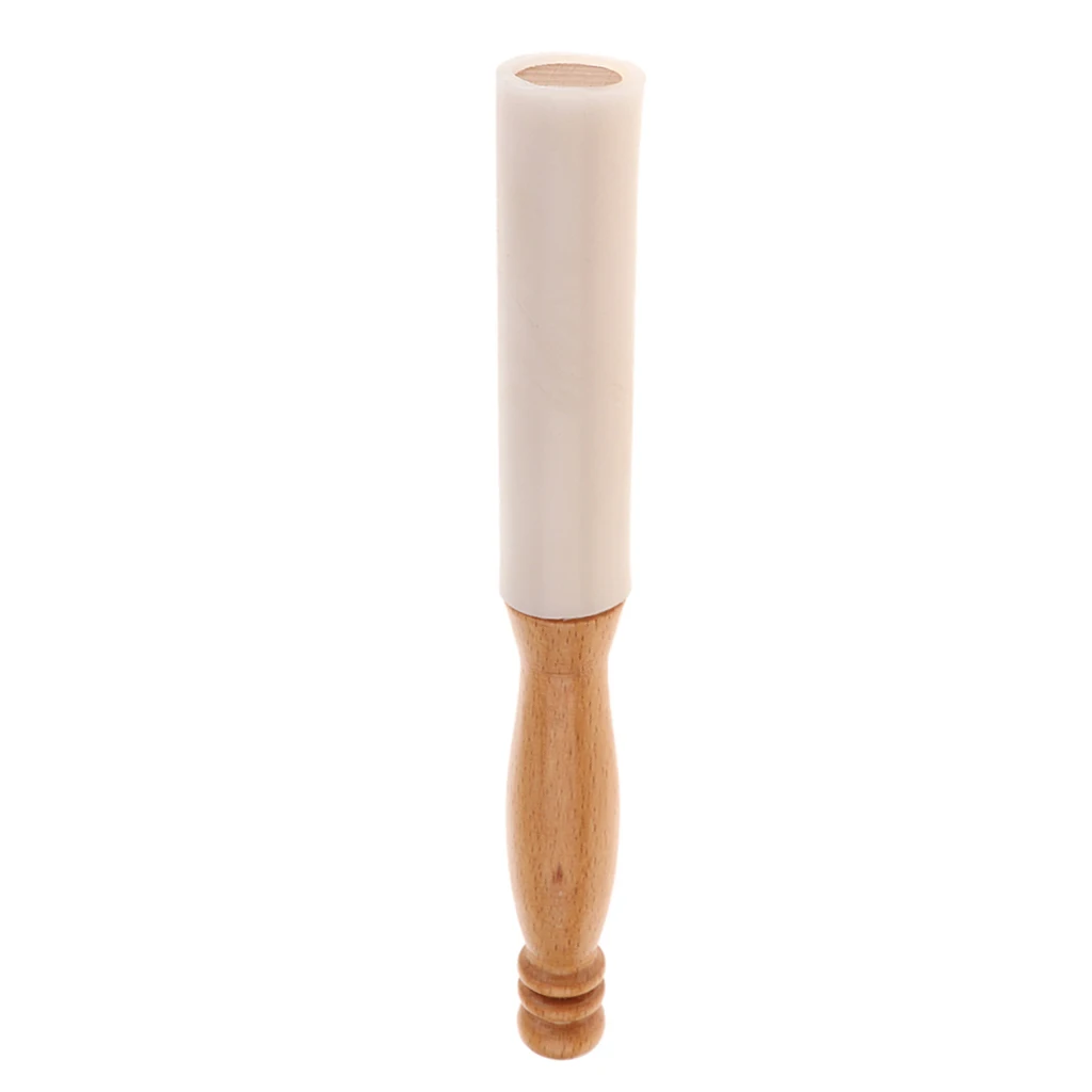 Rubber Mallet Stick Rod with Wood Handle Musical Pyramid Mallet Tool Singing Bowl Accessory