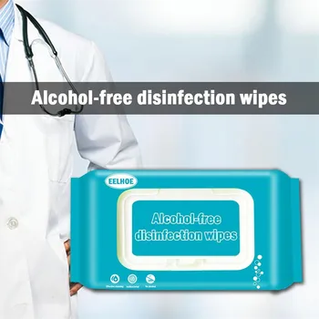 

60 pcs Portable Disinfection Antiseptic Pads Alcohol Swabs Wet Wipes Skin Cleaning Care Sterilization Aid Cleaning Tissue Box