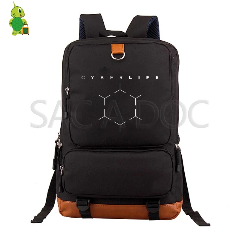 Detroit Become Human RK800 Backpack College Student School Bags for Teenage Girls Boys Laptop Backpack Cosplay Travel Rucksack - Цвет: 23