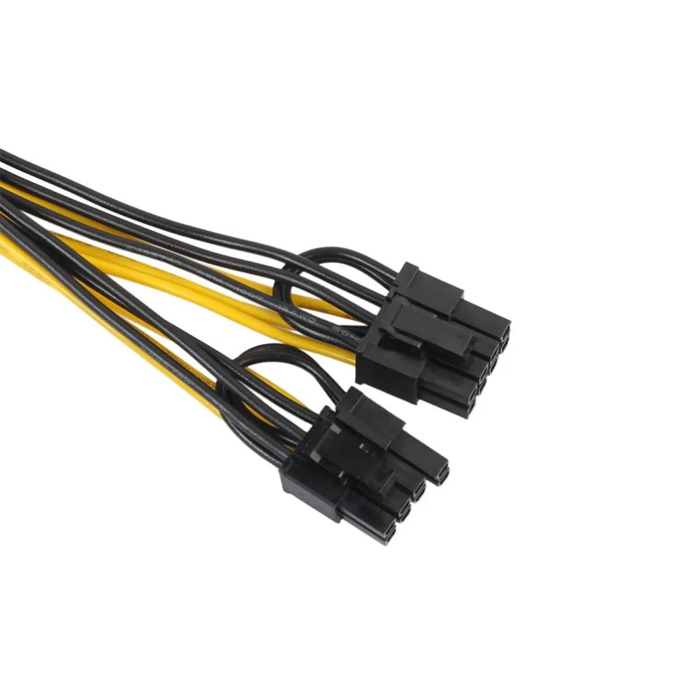 2 шт. PCI E 6 контактный 2x6 + (6 контактный/8 контактный) кабель разветвитель питания PCIE