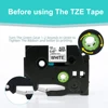 31 Colors tze-231 laminated tze231 tze 231 12mm Black on White label Tape tz231 Compatible for Brother P-Touch printer PT-D200 ► Photo 3/6