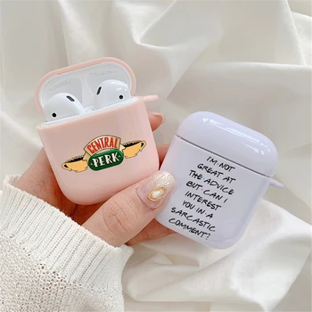 

Central Perk Coffee friends tv show Case For Airpods 2 1 Cover Clear Ctue Black Silicon Soft TPU Case For Earphone Fundas Coque