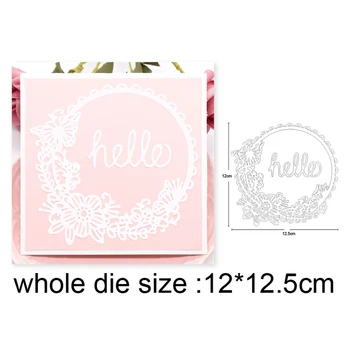 

Craft dies Christmas Garland Hello Metal Cutting Dies Stencils DIY Scrapbooking dies Paper/photo Card Embossing Die Cut Template
