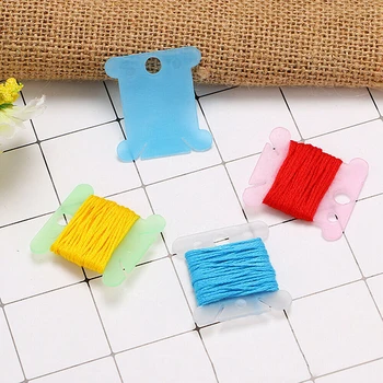 

New Cross Stitch Stand Bobbin Sewing Thread 50 Pcs Thread Organizer Sewing Tools Accessory Embroidery Holder Winding Plate Board