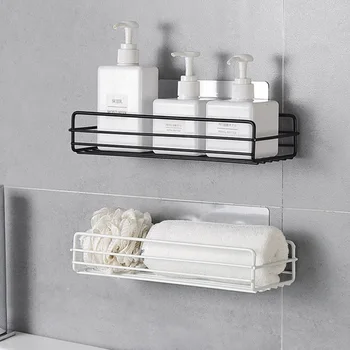 

No Drilling Storage Shelf & Rack Shampoo Shower Gel Floating Shelf Home Decoration Kitchen Bathroom Accessories