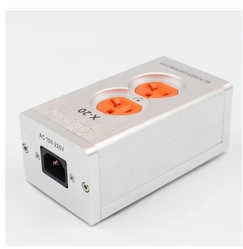 

HIFI Aluminum Gold-plated Phosphor Copper US Standard Power Distributor 2 Seats Power Supply Array Socket