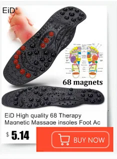 EiD High quality 68 Therapy Magnetic Massage insoles Foot Acupuncture Point Therapy Insole Cushion Slimming Magnetic pads Unisex