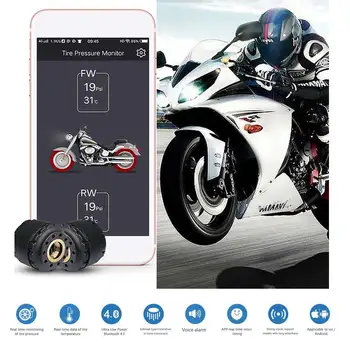

GIORDON Motorcycle TPMS Tire Pressure Monitoring System Wireless Bluetooth APP Presion Neumaticos Automovil 2 External Sensors