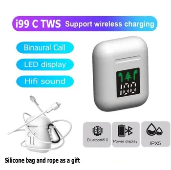 

Best Christmas Gift i99 Tws 1:1 size Wireless Bluetooth Earphones Mini Stereo Bass Earphone Earbuds Box for iPhone xiaomi Phone