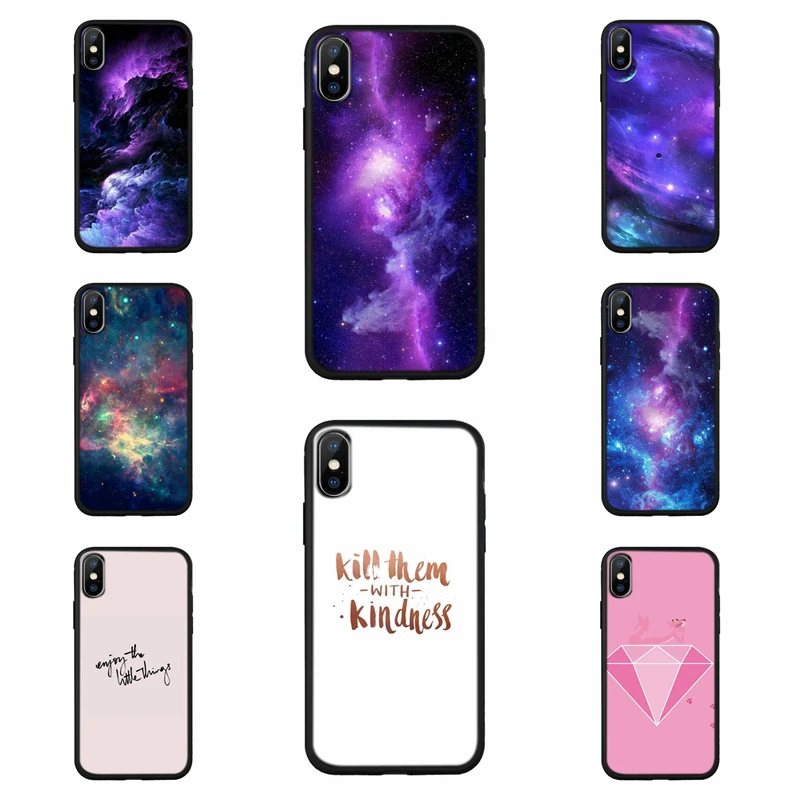 Soft Cover Case For iPhone X XR XS 11 11Pro 7 8 Plus Galaxy Pattern Phone Cases Fundas Max B31 |