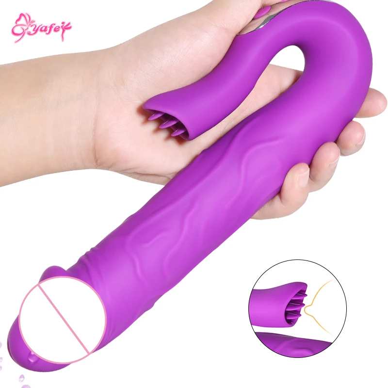 Female ​Tongue Click Vibrators Clitoris Stimulation 10 Speed Vibrating Silicone Powerful Sucker Adult Erotic Sex Toys | Красота и