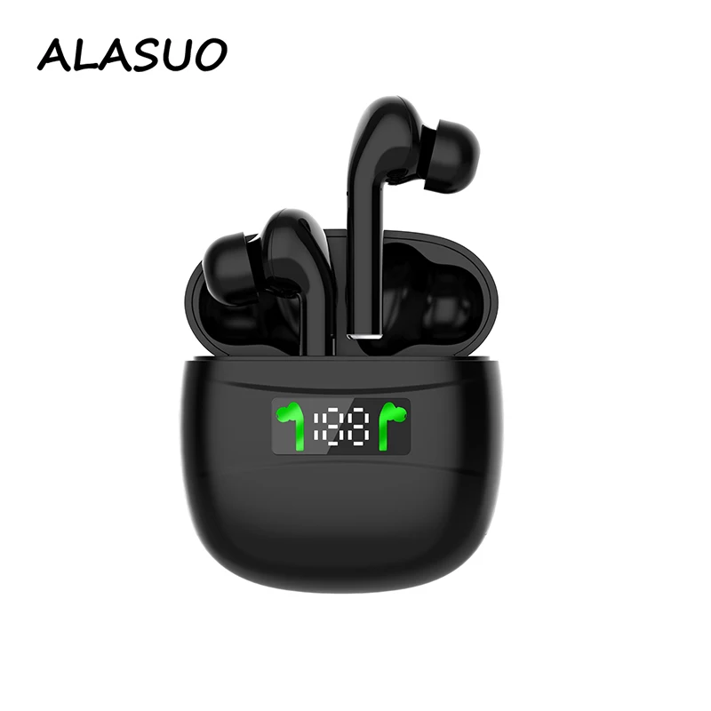 J3 V5 2 bluetooth earphone smart LCD display high quality wireless earphone headphone noise cancelling touch sports earbuds