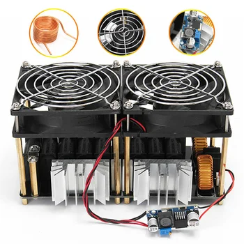 

1800W ZVS Low Voltage Durable Black Module Plate Stable Convenient Coil DIY Dual Fans PCB Induction Heating Board Electronic