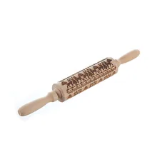 Рождественская печать Скалка деревянная снежинка лося олень Рождественская елка рельефная Скалка лазерная гравировка 35 см/43 см