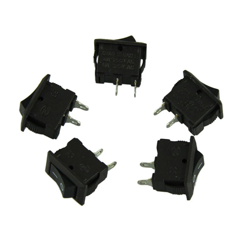 10pcs 2-Pin ON//OFF SPST Rocker Toggle Switch Set 12V DC Car Boat Quality