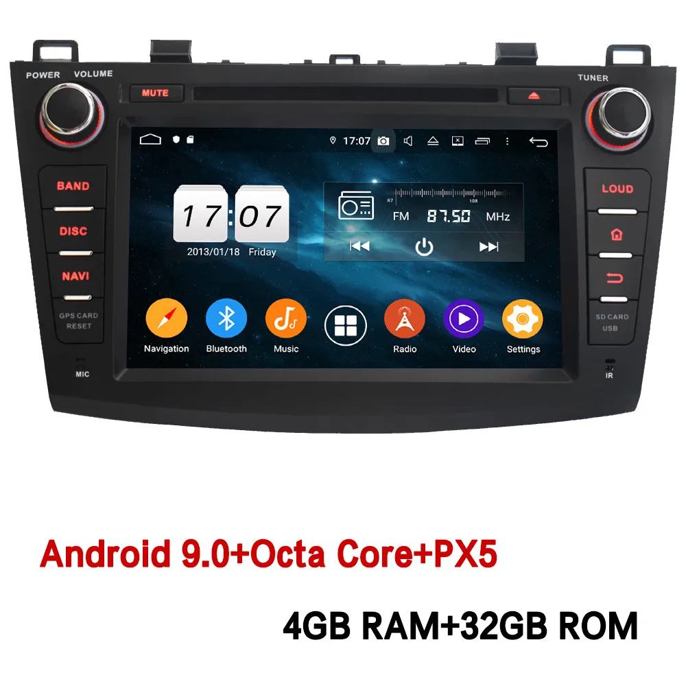 4GB RAM x 32GB ROM Klyde ips 4G wifi Android 9 Восьмиядерный 4 Гб ОЗУ 64 Гб ПЗУ DSP BT автомобильный DVD мультимедийный плеер Радио стерео для Mazda 3 Axela 2010-2013 - Цвет: 4GB RAM x 32GB ROM