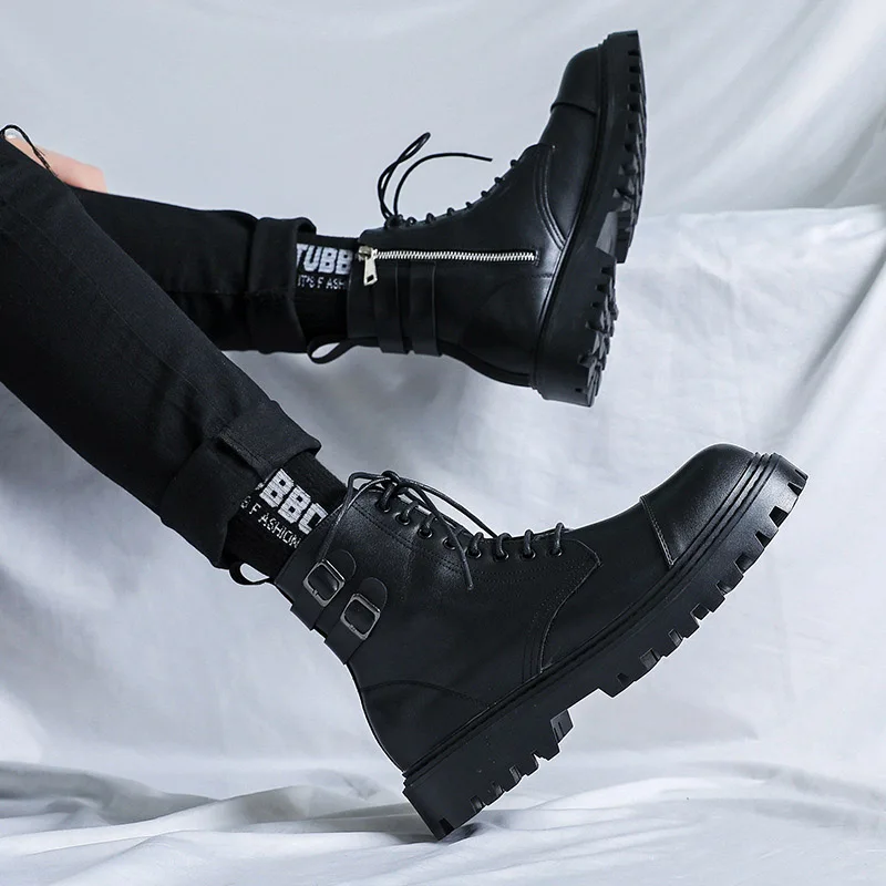 Botas de estilo Martin para hombre, zapatos de herramientas coreanos y  británicos de alta calidad, a la moda que combinan con todo, para primavera  y otoño|Botinas| - AliExpress