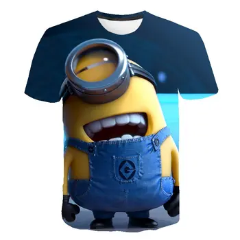 

Cartoon Cute Minions Banana 3D Print T shirt boys girls Kawaii T-Shirt 2020 summer O Neck tshirt Tees kids Yellow Clothes Dropsh