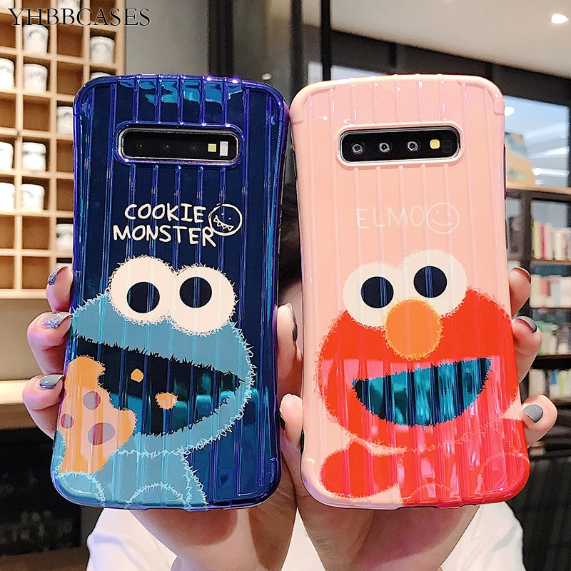 YHBBCASES для samsung Note 10 8 9 мультфильм Blu-Ray печенья мягкий чехол для samsung Galaxy S10 S8 S9 Plus 3D тонкая талия багажная крышка